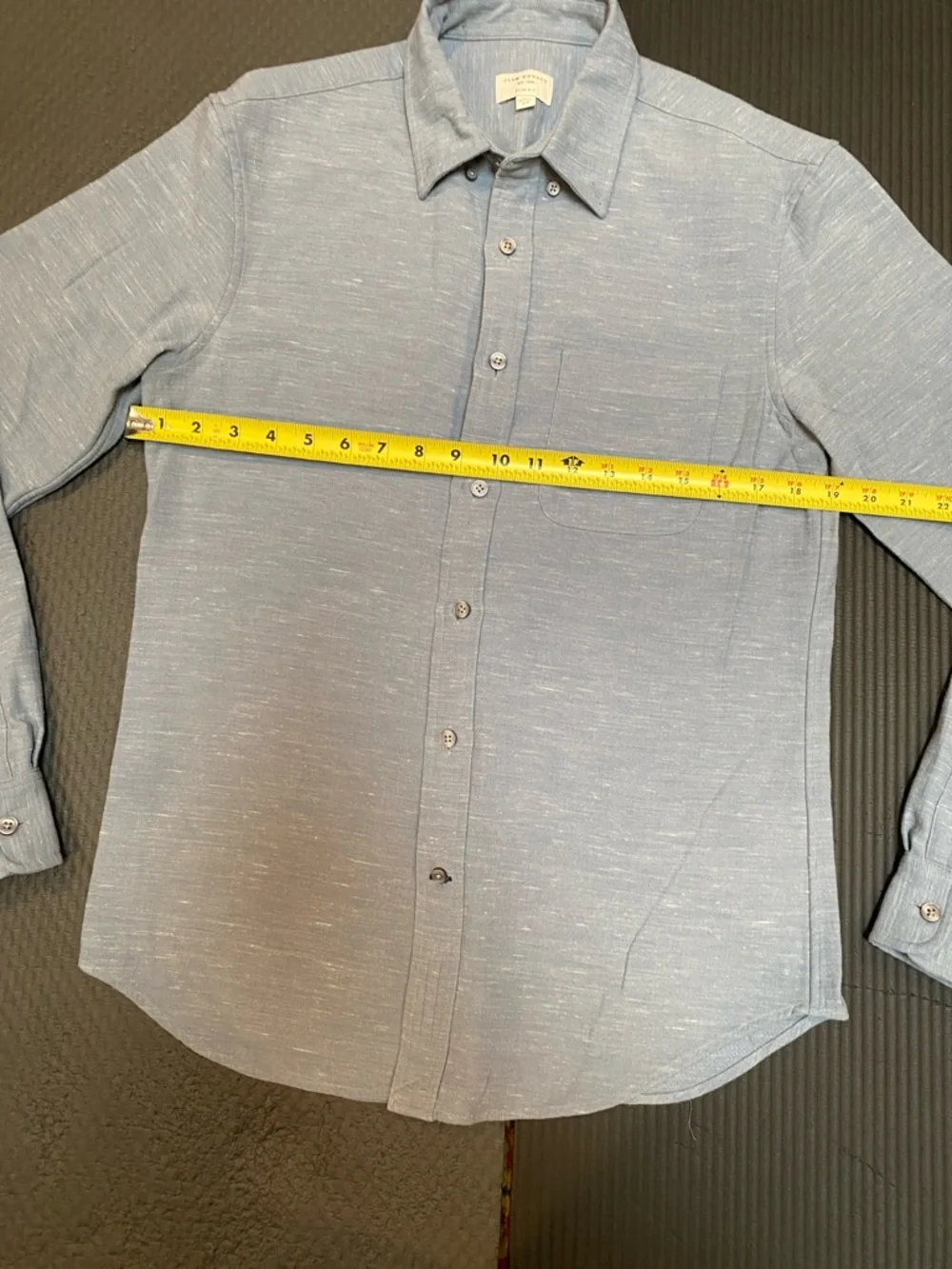 Club Monaco Men’s Light Blue Button Up Long-Sleeve Shirt, Small - Picture 8 of 13